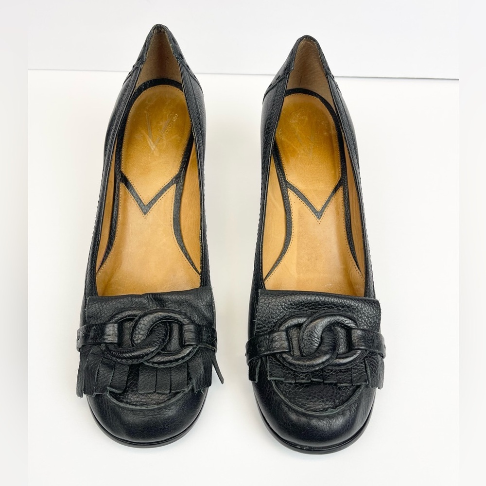 Vince Camuto Women's Shoes Heels Size 9B Leather Elegant Black Leather Shoes